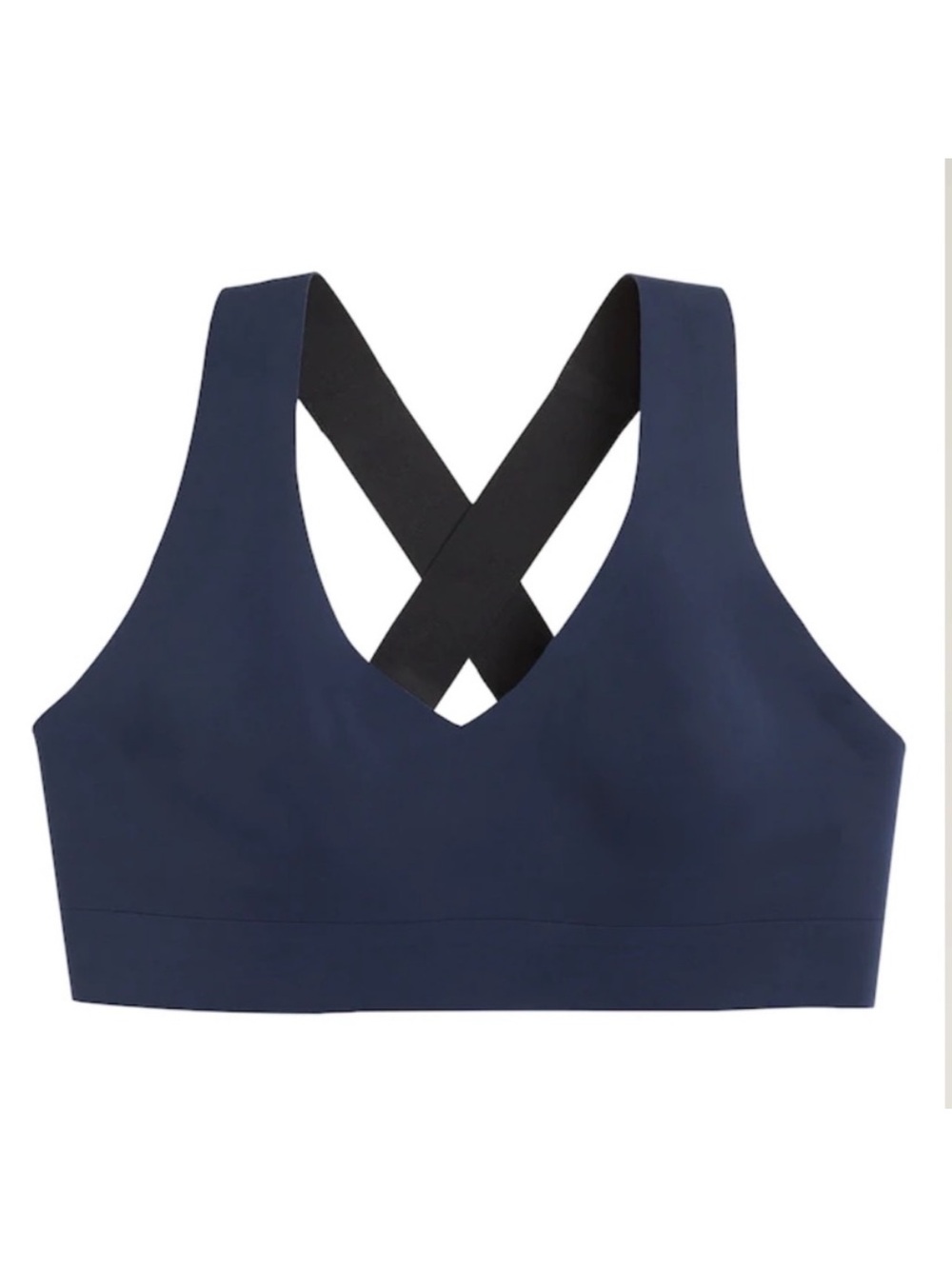 Excellent condition Athleta black blue reversible crossover sports bra Small